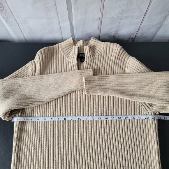 Vintage Lands End Men’s XL Long Sleeve ¼ Zip Pullover Ribbed Sweater Cotton NWOT - Picture 5 of 6